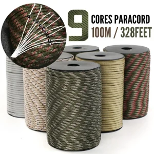 9 Strand, 4mm, 650 Paracord, 50m, 100m,